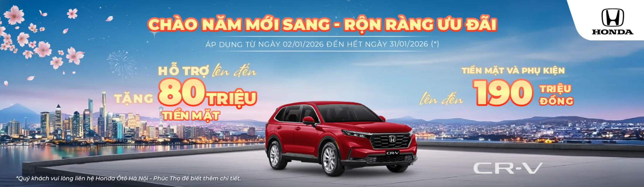 Ưu đãi Honda CR-V tháng 1/2026