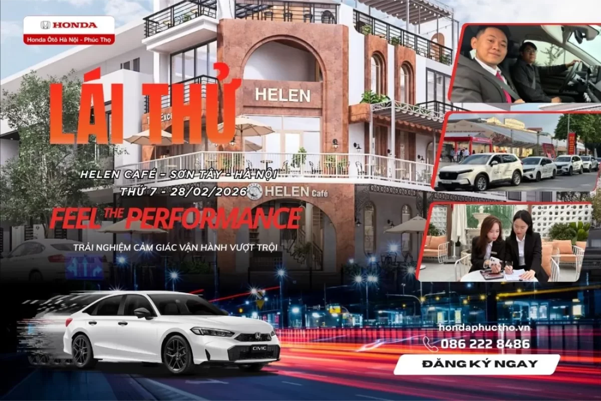 Sự kiện lái thử ô tô Honda 28/2/2026