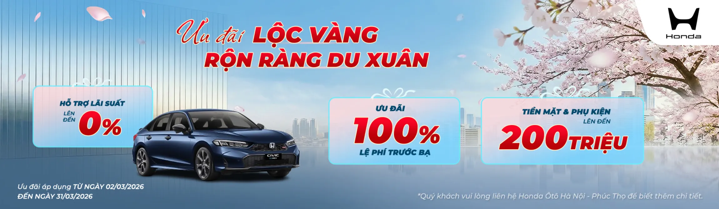 Ưu đãi Honda Civic tháng 3/2026