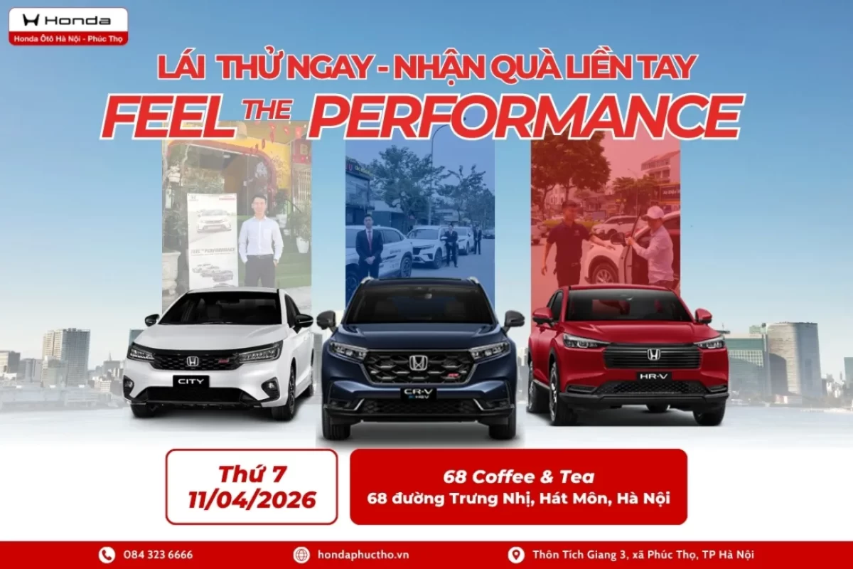 Sự kiện lái thử xe ô tô Honda ngày 11/4/2026