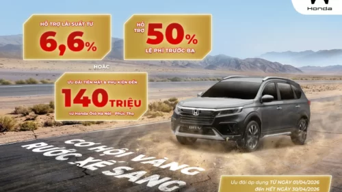 Ưu đãi mua Honda BR-V tháng 4/2026