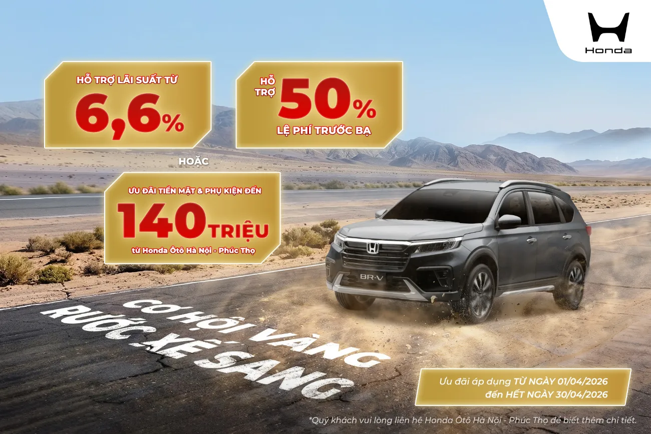 Ưu đãi mua Honda BR-V tháng 4/2026
