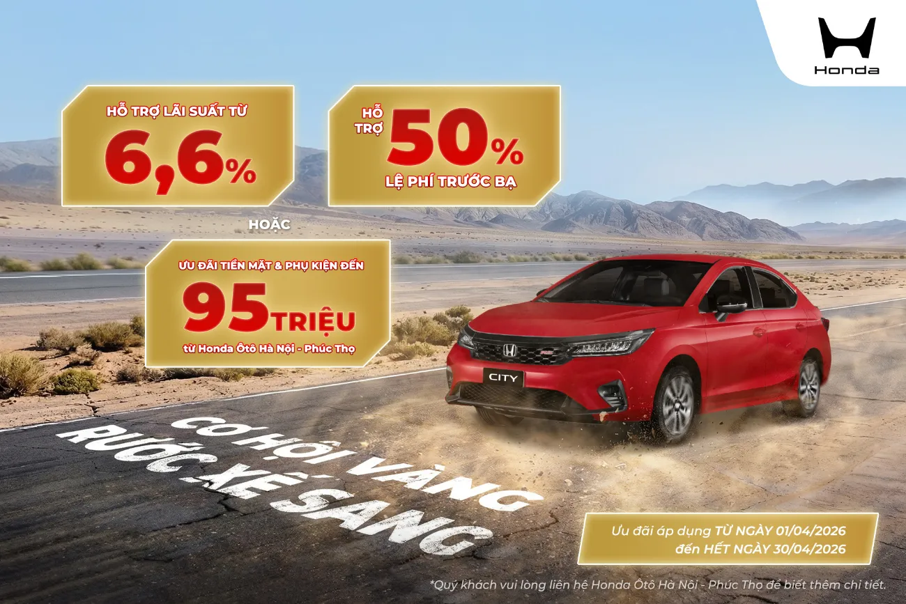 Ưu đãi mua Honda City tháng 4/2026