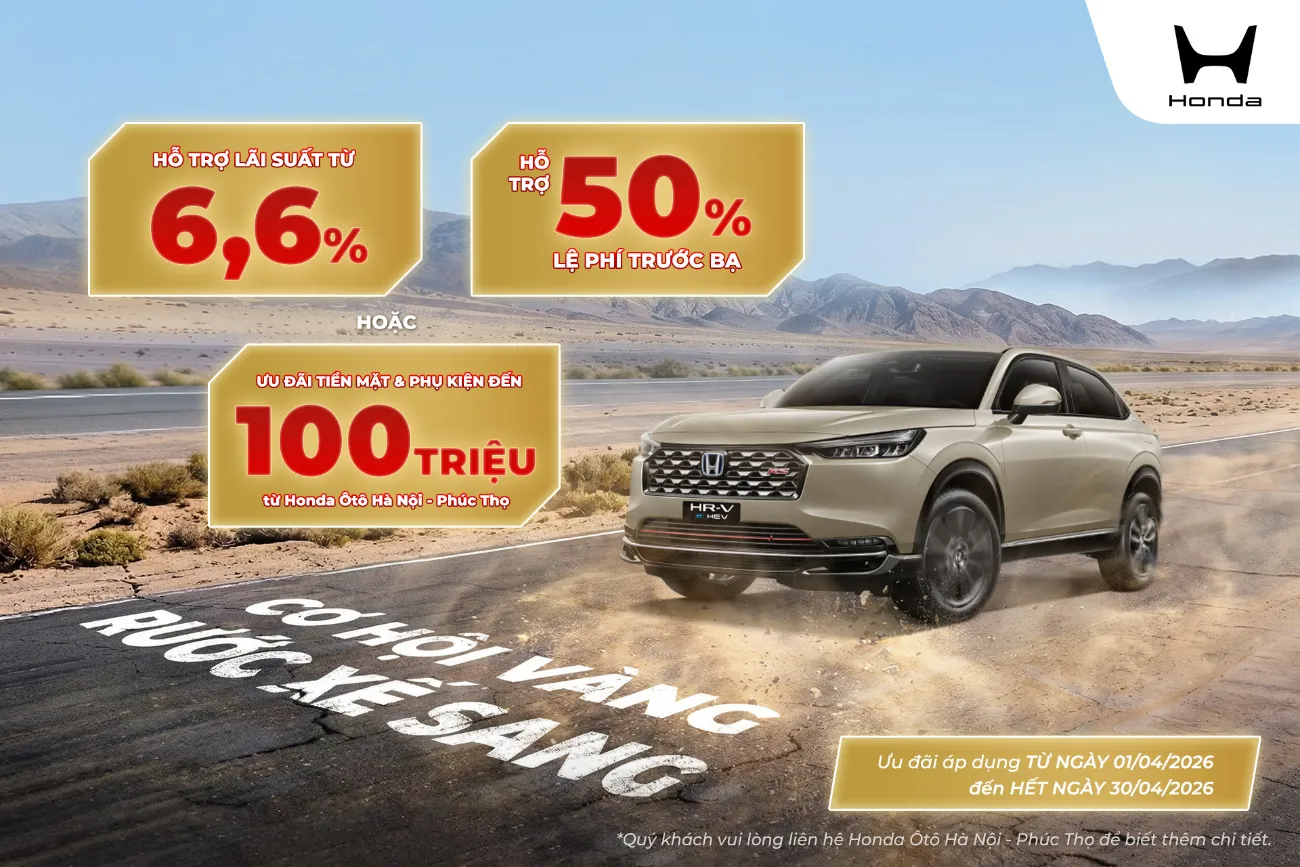 Ưu đãi mua Honda HR-V tháng 4/2026