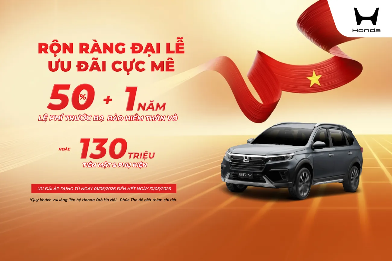 Ưu đãi mua xe Honda BR-V tháng 5/2026