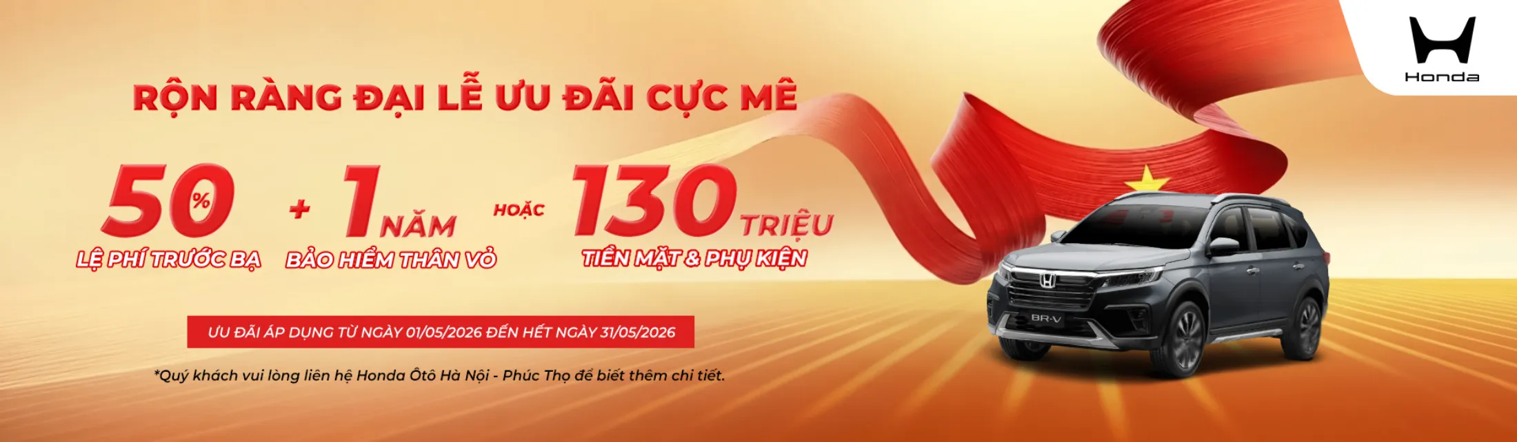 Ưu đãi mua xe Honda BR-V tháng 5/2026