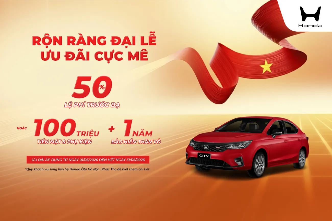 Ưu đãi mua xe Honda City tháng 5/2026