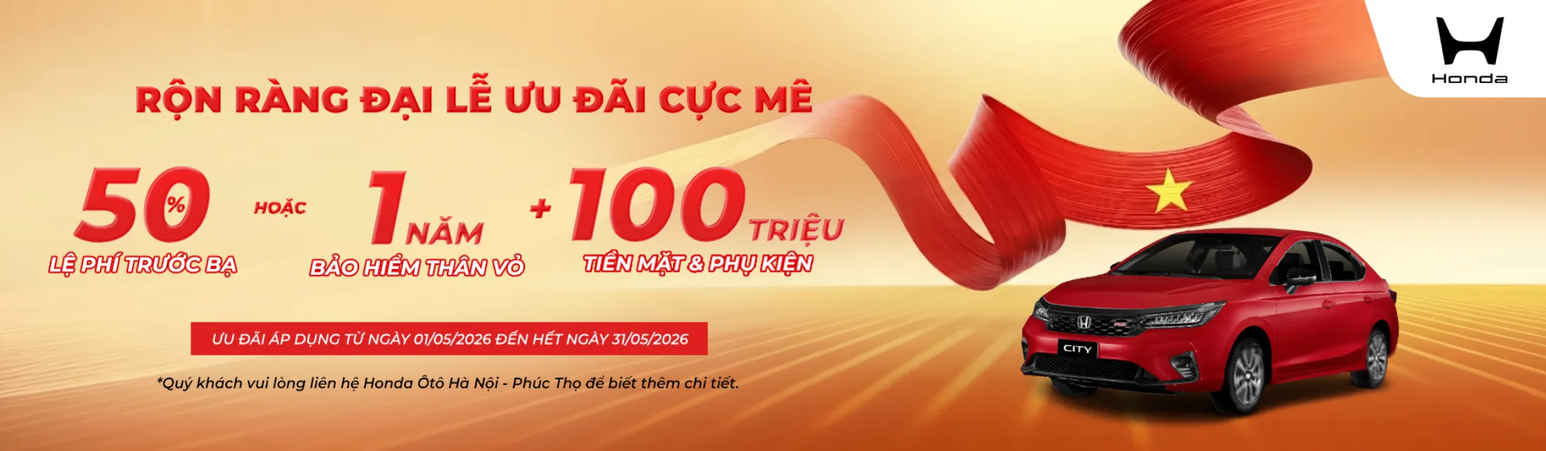 Ưu đãi mua xe Honda City tháng 5/2026