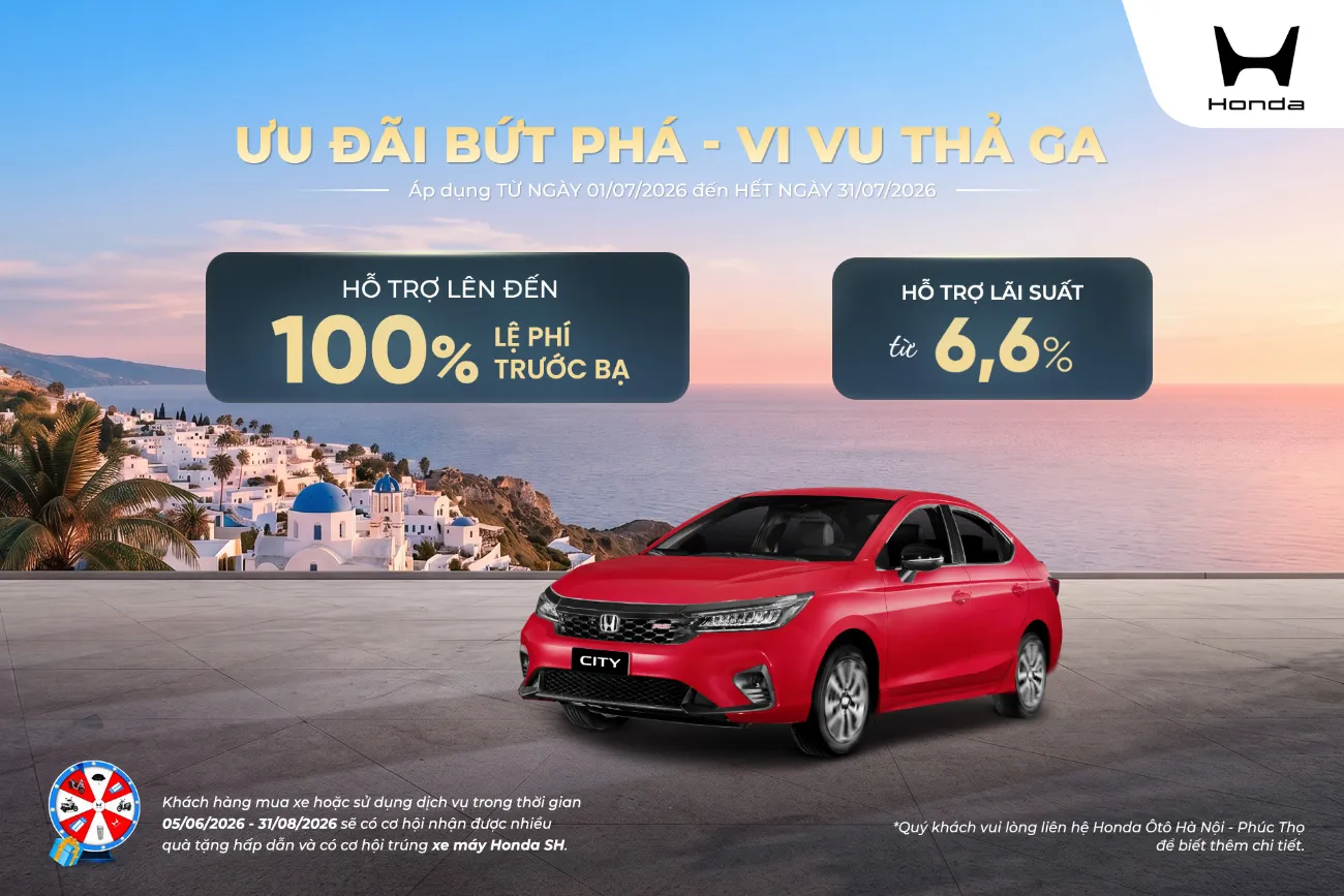 Ưu đãi mua Honda City tháng 7/2026