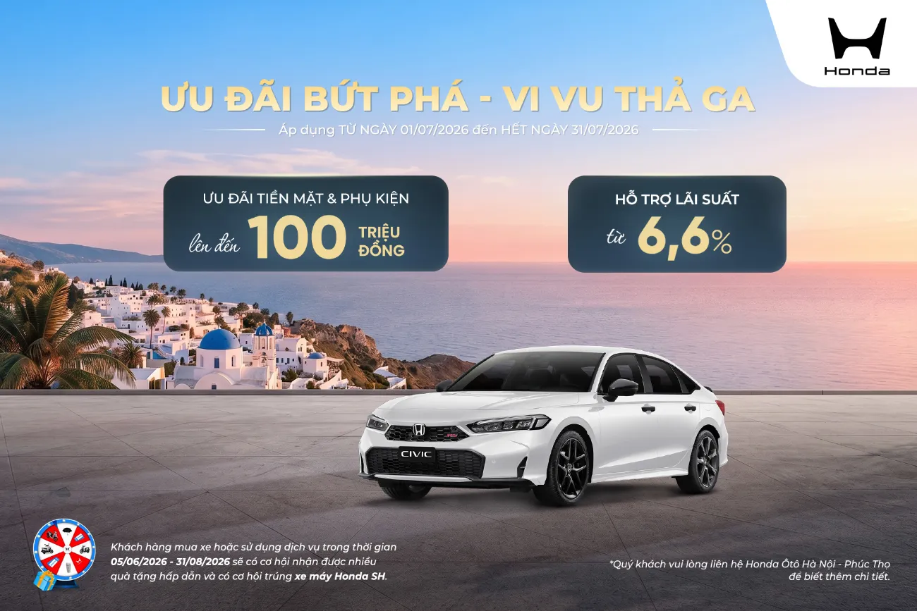Ưu đãi mua Honda Civic tháng 7/2026