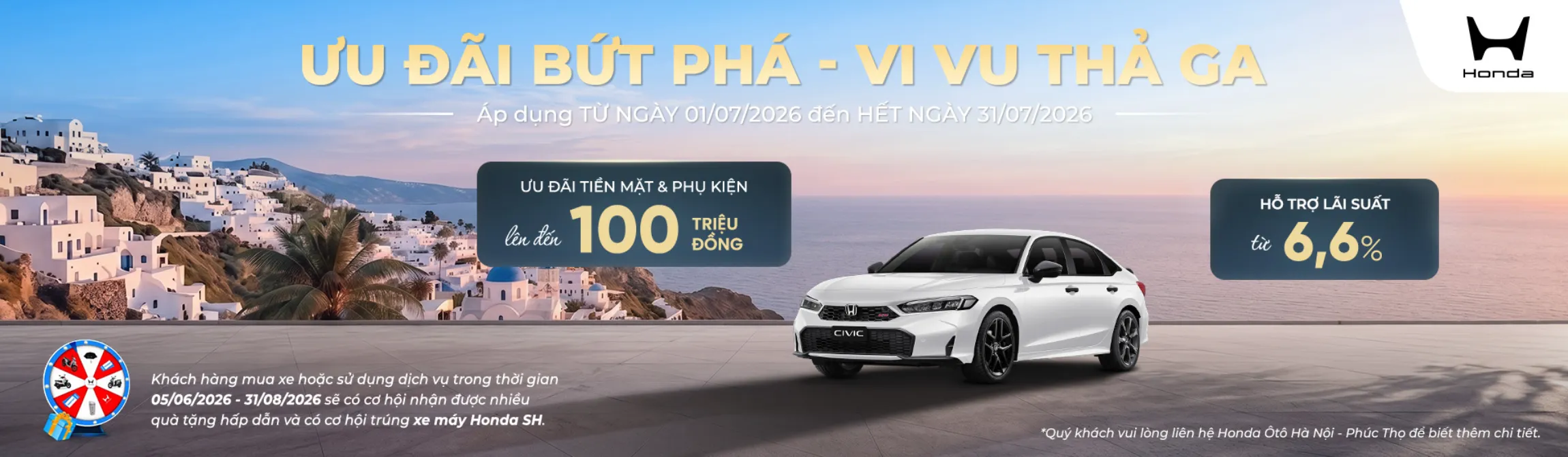 Ưu đãi mua Honda Civic tháng 7/2026