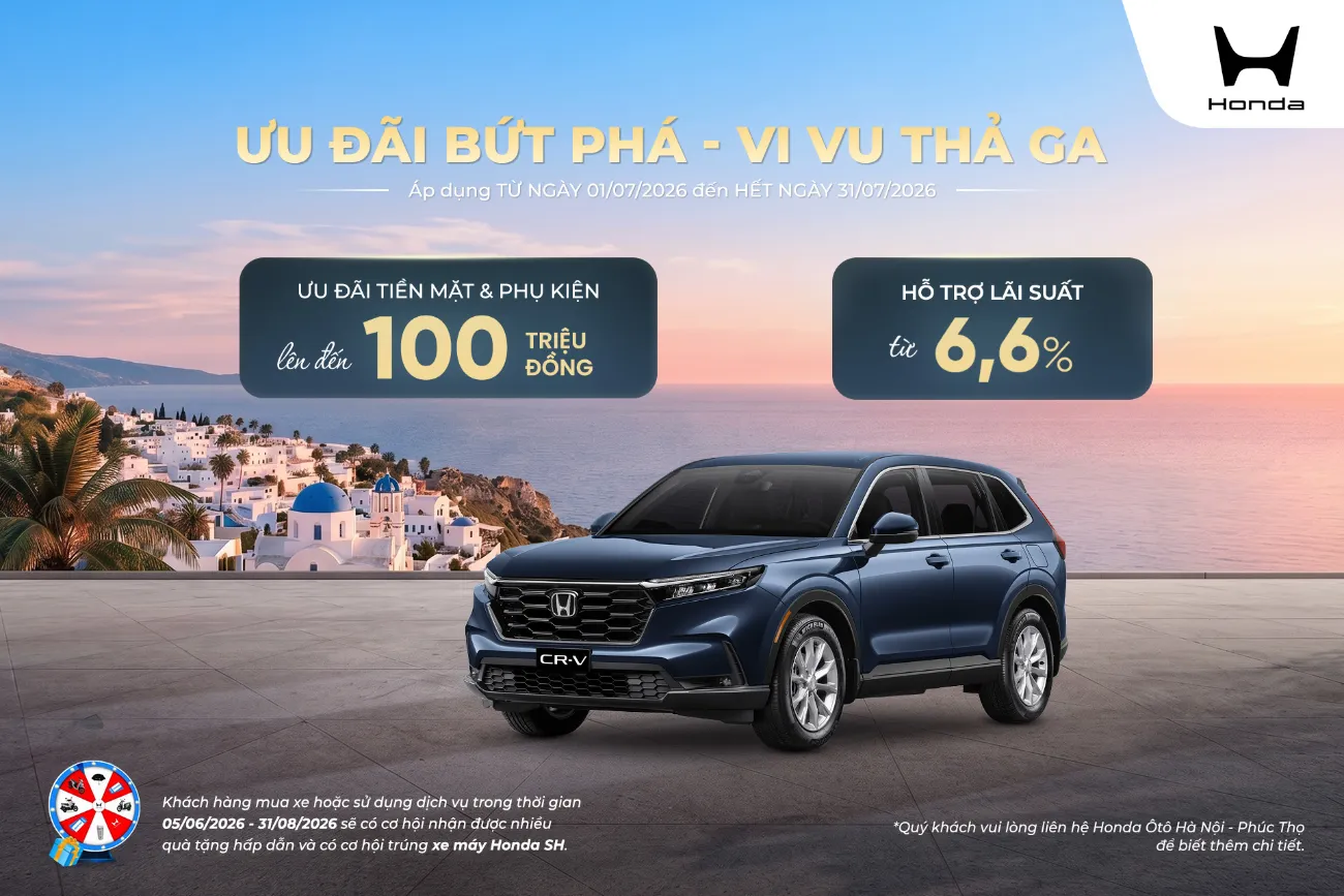 Ưu đãi mua Honda CR-V tháng 7/2026
