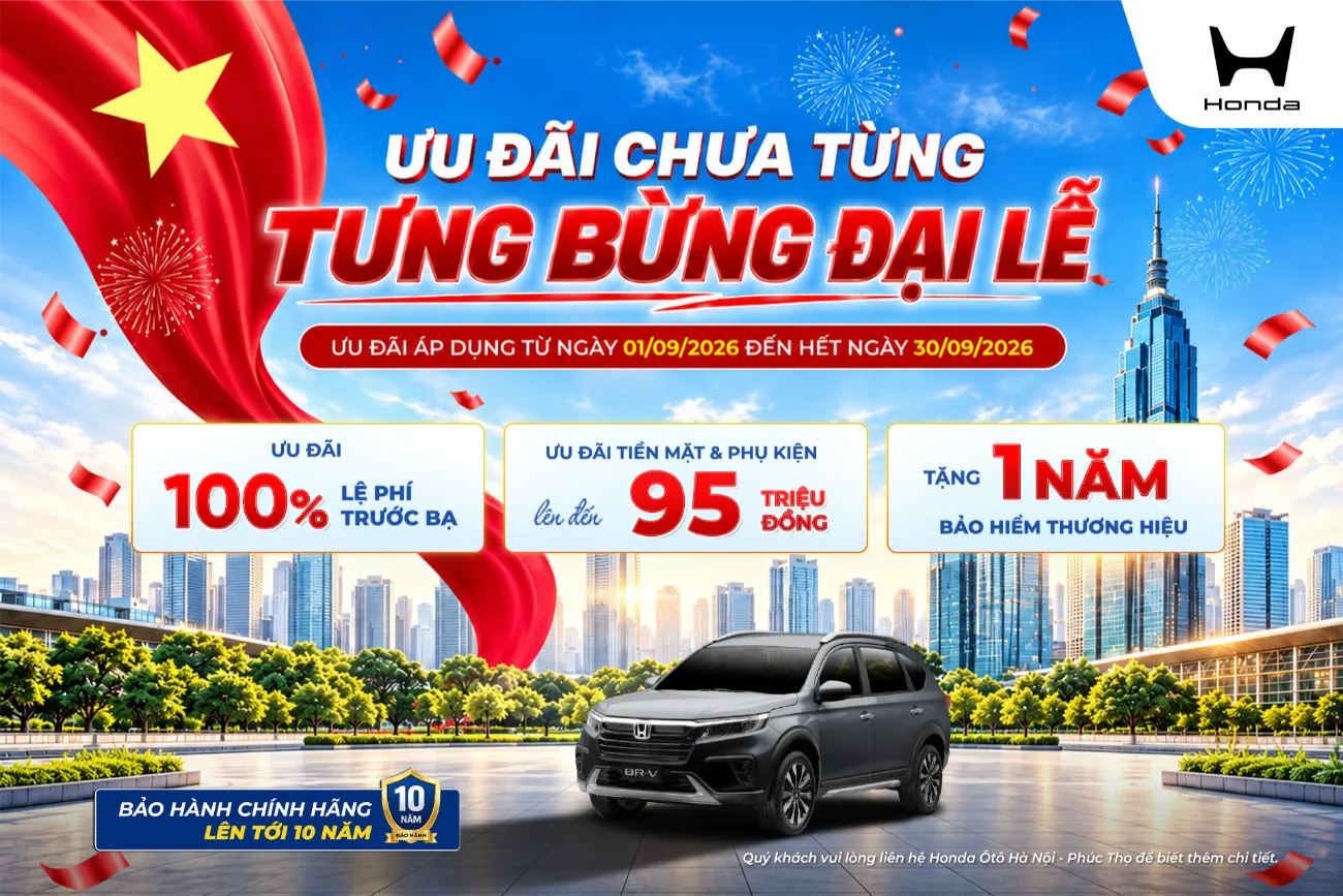 Ưu đãi mua Honda BR-V tháng 9/2026