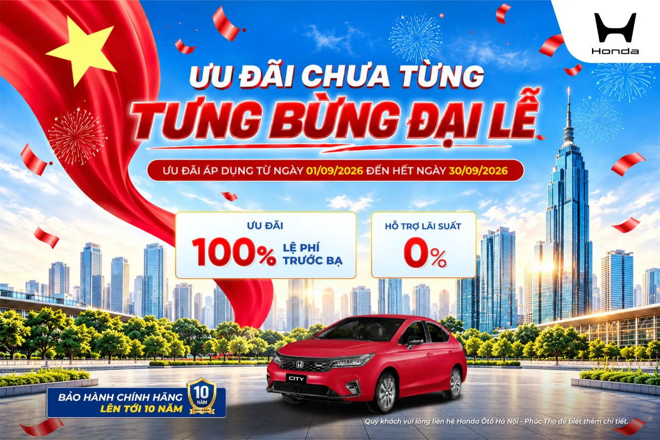 Ưu đãi mua Honda City tháng 9/2026