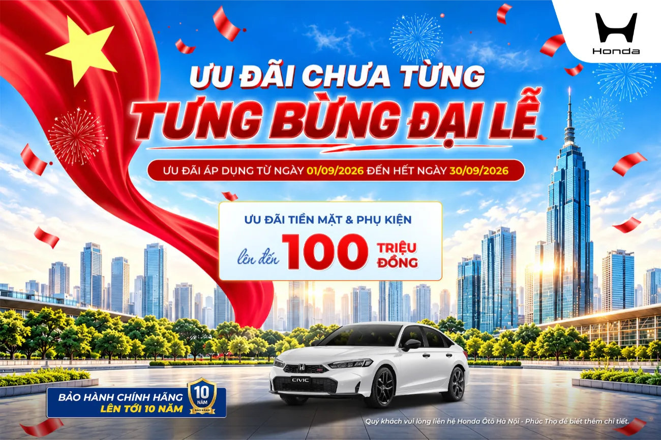 Ưu đãi mua Honda Civic tháng 9/2026