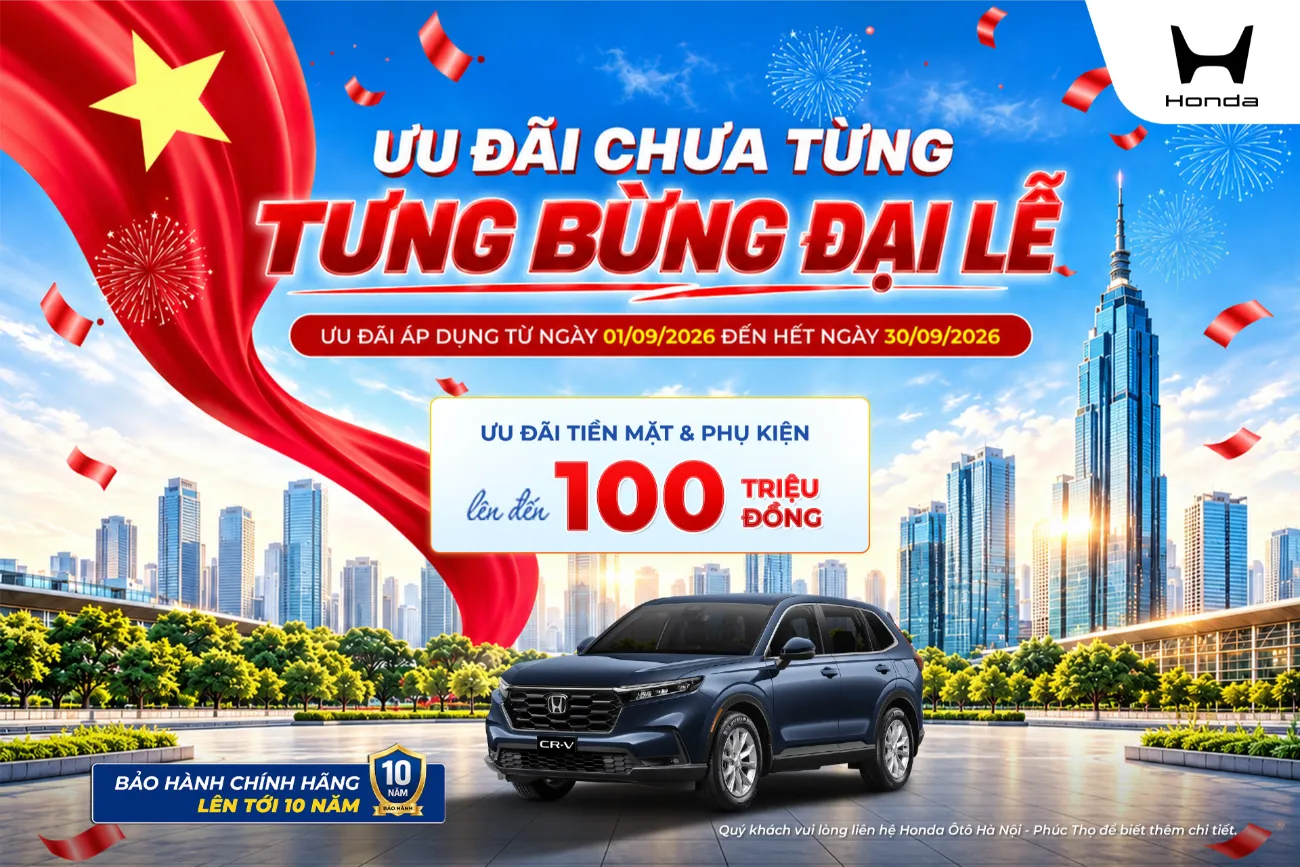 Ưu đãi mua Honda CR-V tháng 9/2026