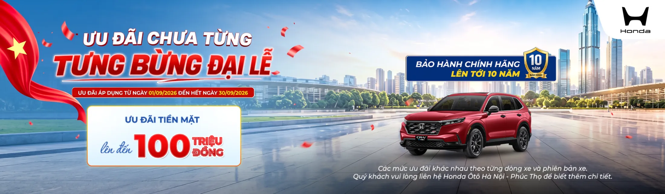 Ưu đãi mua Honda CR-V tháng 9/2026