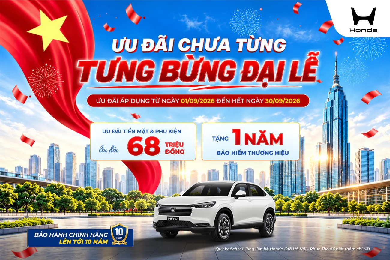 Ưu đãi mua Honda HR-V tháng 9/2026