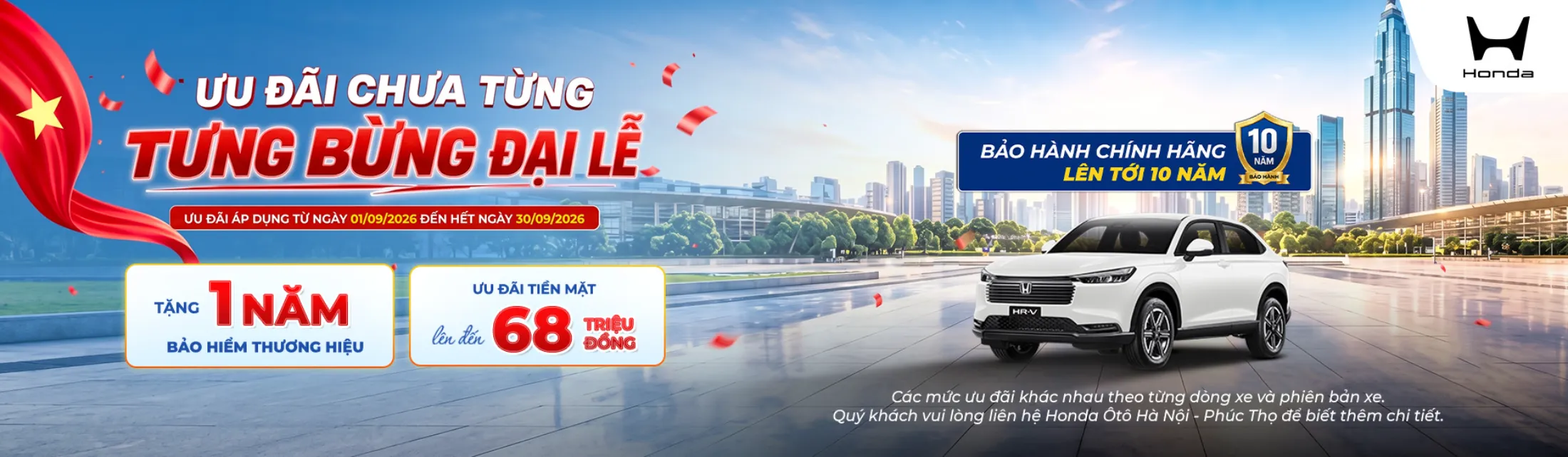 Ưu đãi mua Honda HR-V tháng 9/2026